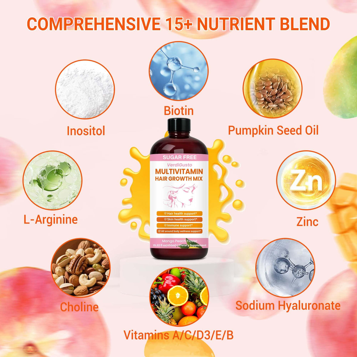 VerdiGusto multivitamine liquide avec doseuse intégrée