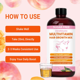 VerdiGusto multivitamine liquide en utilisation