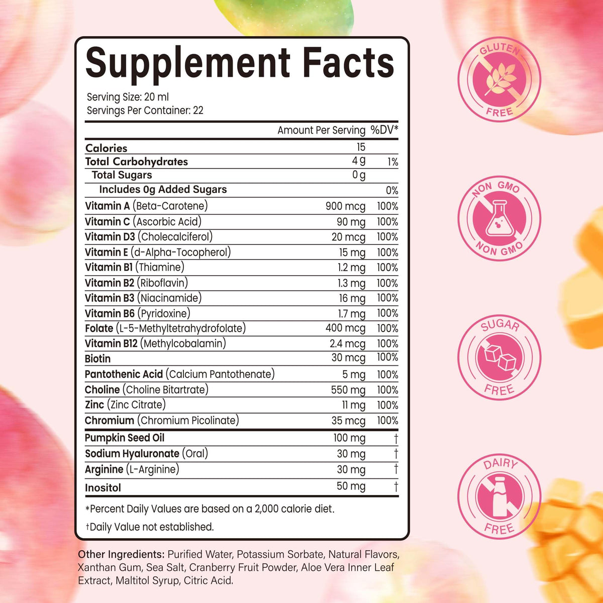 VerdiGusto multivitamine liquide goût mangue-pêche