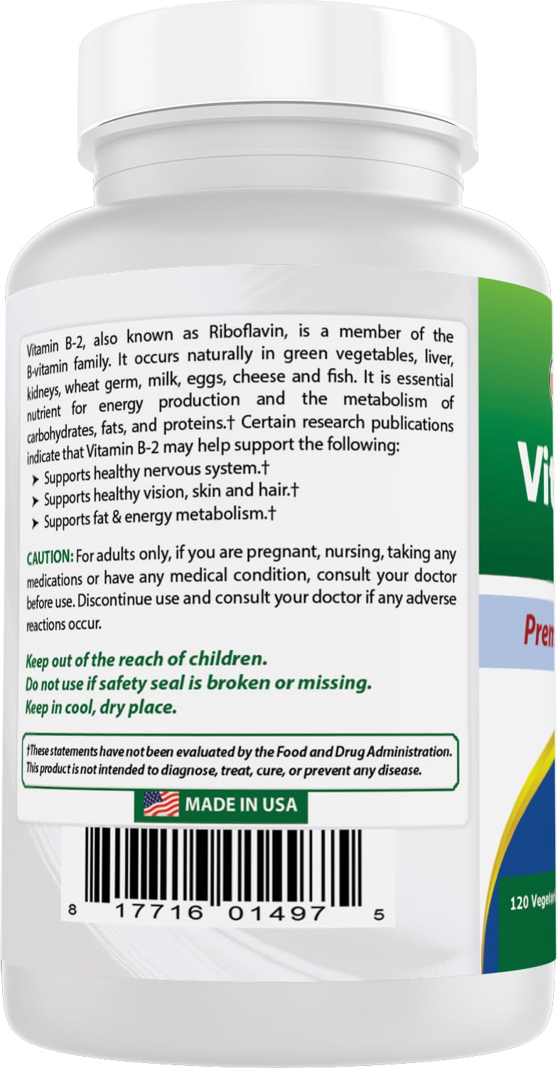 Vérification de l'étiquette des capsules de Vitamine B2 Best Naturals