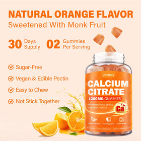 Veyttisy Calcium 1200 mg gummies en gros plan