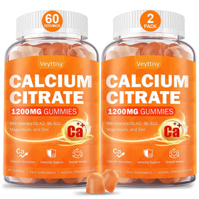 Veyttisy Calcium 1200 mg gummies orange naturel vue de face