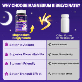 Veyttisy gummies de magnésium glycinate, étiquette avec ingrédients