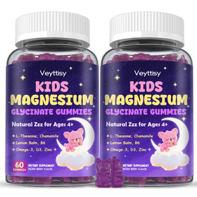 Veyttisy gummies de magnésium glycinate sans sucre, boîte vue de face