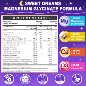 Veyttisy Gummies de Magnésium Glycinate SANS SUCRE, emballage et contenu