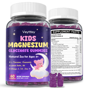 Veyttisy Gummies de Magnésium Glycinate SANS SUCRE pour Enfants, vue de face