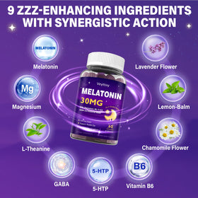 Veyttisy Gummies de Mélatonine 30 mg avec ingrédients