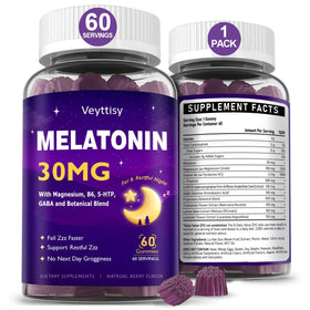 Veyttisy Gummies de Mélatonine 30mg vue avant avec emballage