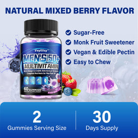 Veyttisy Gummies Multivitamines 50+ sur un fond neutre