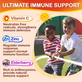 Veyttisy gummies multivitamines, présentation de l'emballage avec des gummies à côté