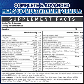 Veyttisy Gummies Multivitamines Sans Sucre 50+ dosage de 2 gummies