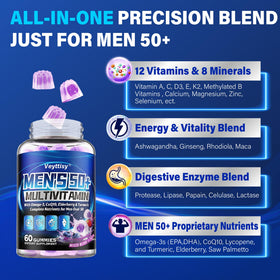 Veyttisy Gummies Multivitamines Sans Sucre 50+ emballage
