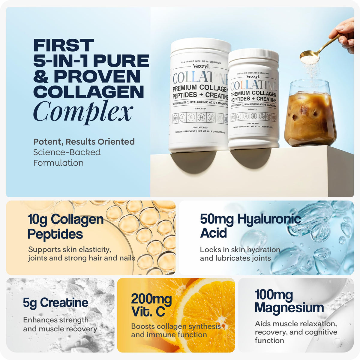Vezzyl Collatine 500g vue latérale avec ingrédients