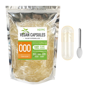 VGTPC Capsules Végétariennes Vides Taille 000, paquet de 1000 unités