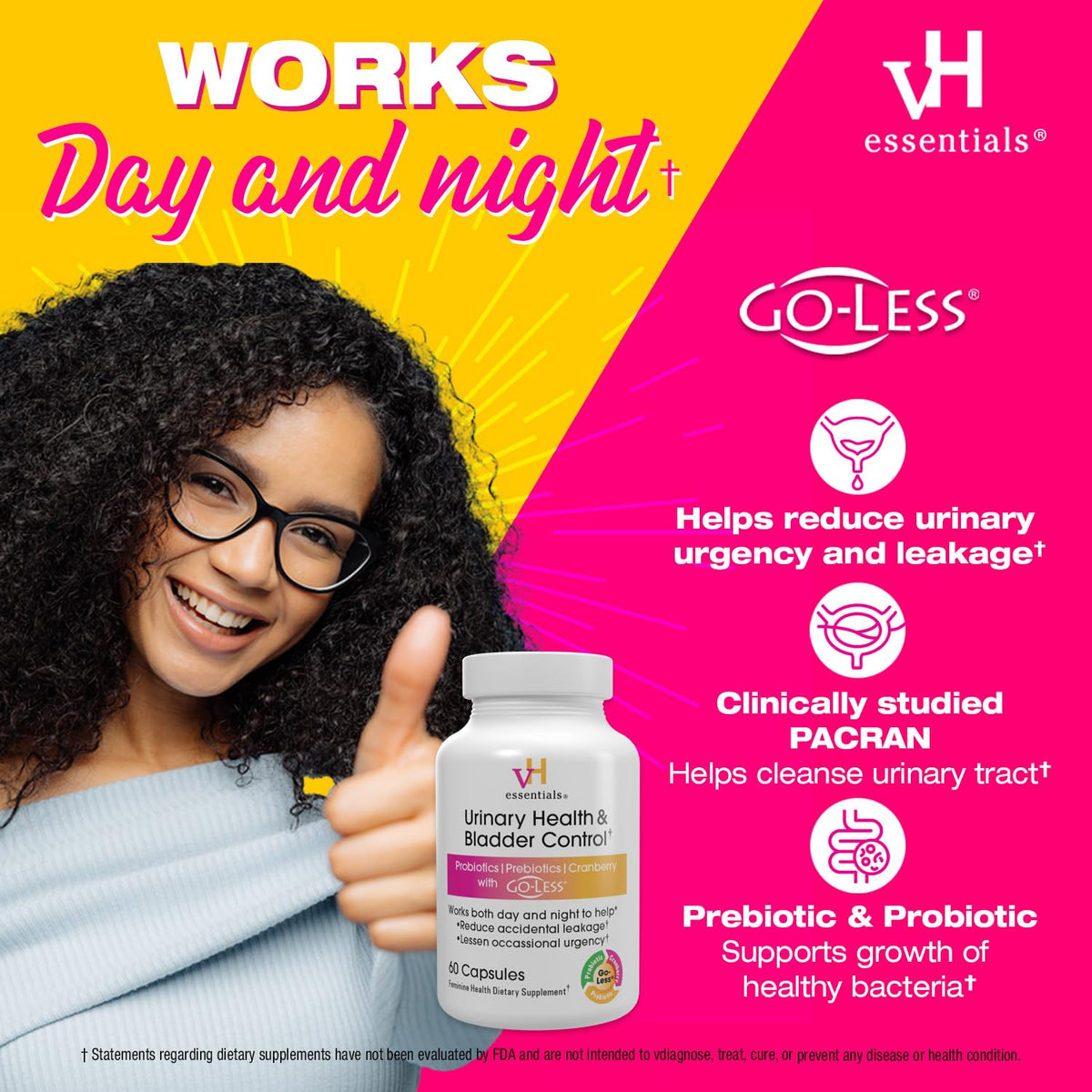 vH essentials Complément Alimentaire Urinaire 60 Capsules côté