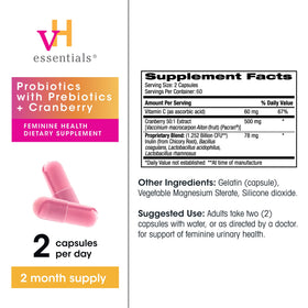 vH essentials Probiotiques Femme capsules ouvertes