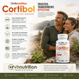 VH Nutrition CORTIBOL 60 capsules avec une cuillère doseuse