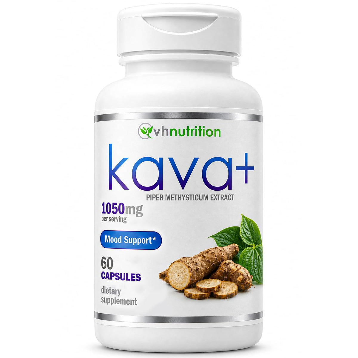 VH Nutrition KAVA+ 1050mg capsules front view
