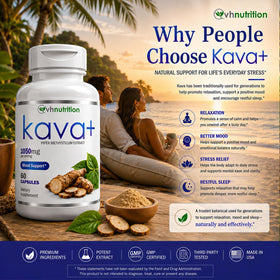 VH Nutrition KAVA+ 1050mg capsules packaging
