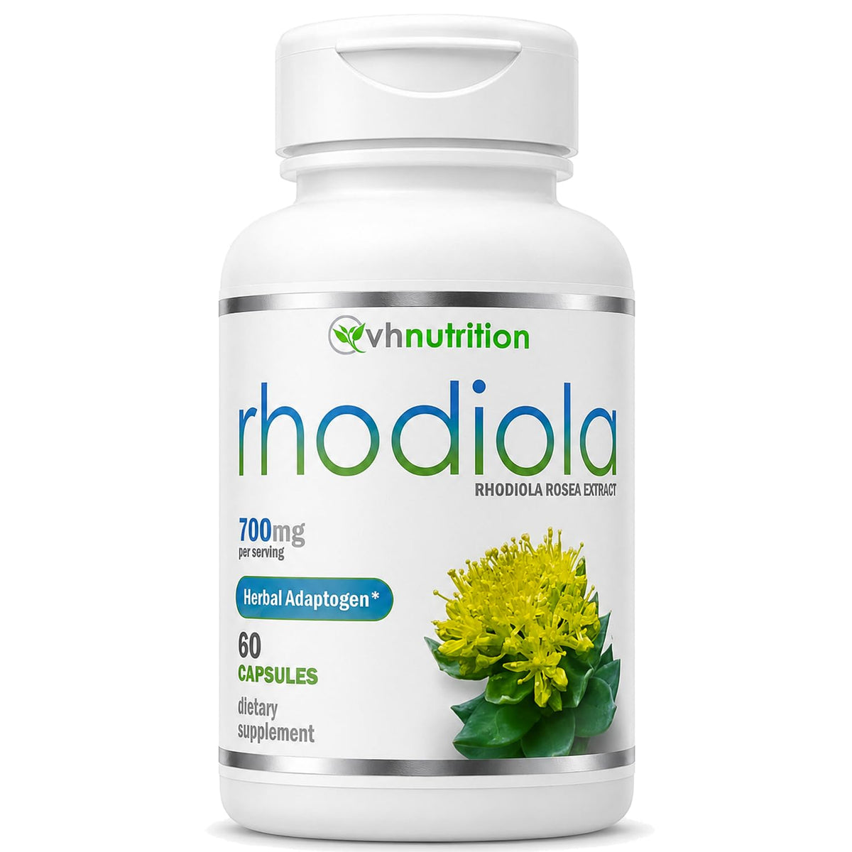 VH Nutrition Rhodiola Rosea 60 capsules vue de face