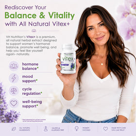 VH Nutrition VITEX+ 650mg capsules ouvertes
