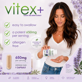 VH Nutrition VITEX+ 650mg capsules sur fond blanc