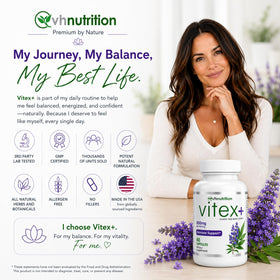 VH Nutrition VITEX+ 650mg capsules sur une table
