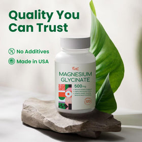 VHC Magnésium Glycinate 500mg sur fond blanc