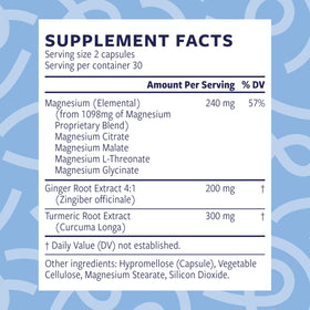 VIBEEN Complexe de Thréonate de Magnésium 240mg avec gingembre et curcuma