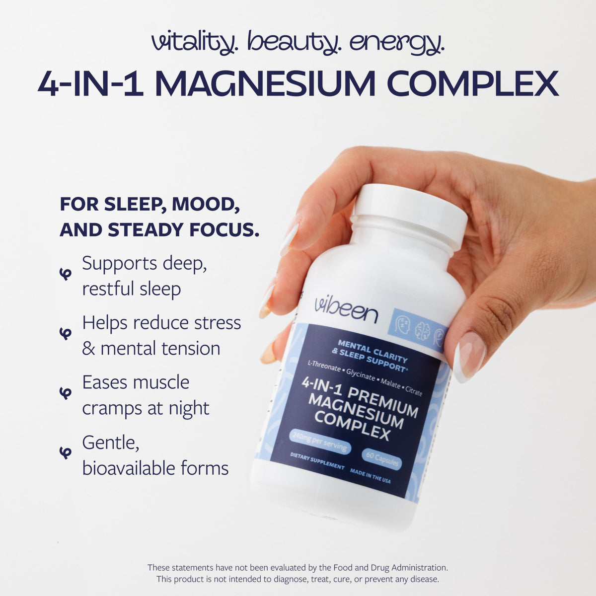 VIBEEN Complexe de Thréonate de Magnésium 240mg capsules
