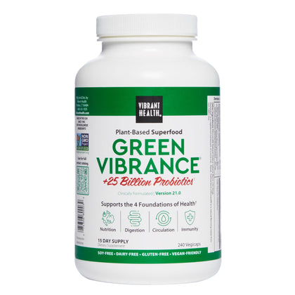 Vibrant Health Green Vibrance comprimés 240 g vue de face