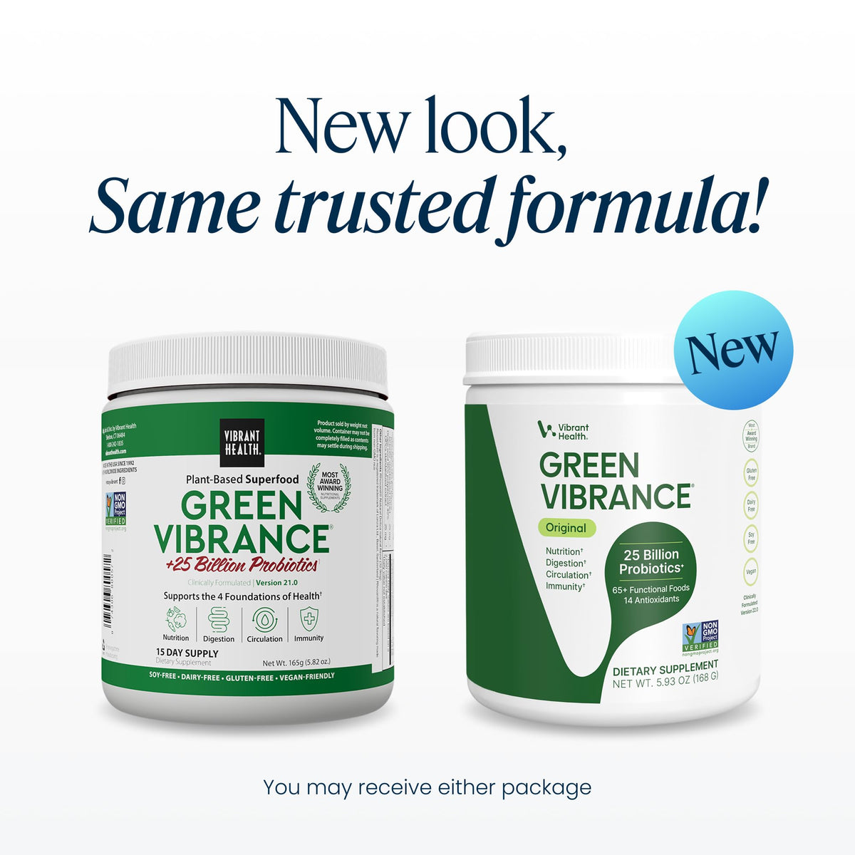 Vibrant Health Green Vibrance poudre superaliment 231g avec cuillère