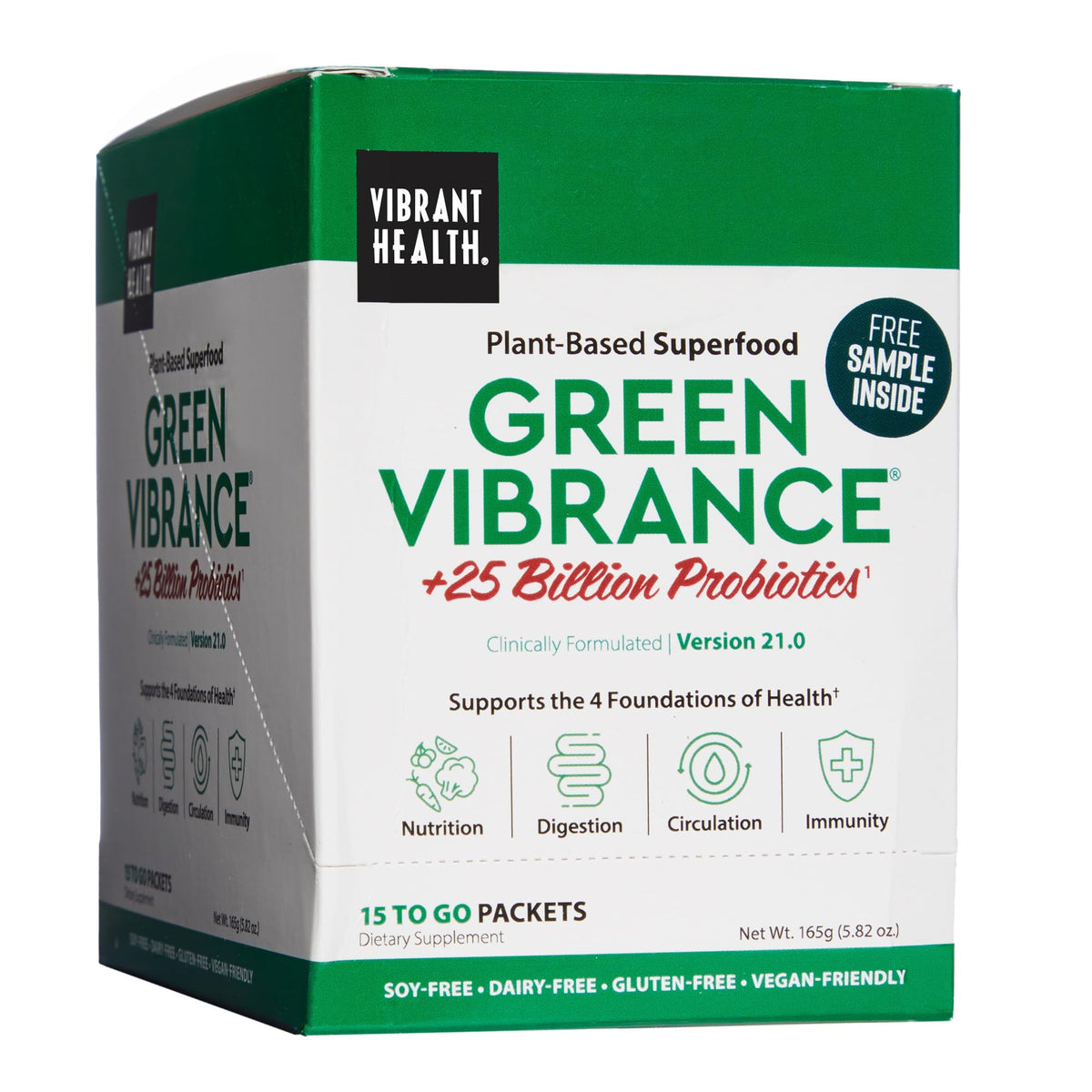 Vibrant Health Green Vibrance Poudre Superaliment sachets individuels