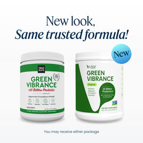 Vibrant Health Green Vibrance poudre superaliment vegan 816g vue arrière