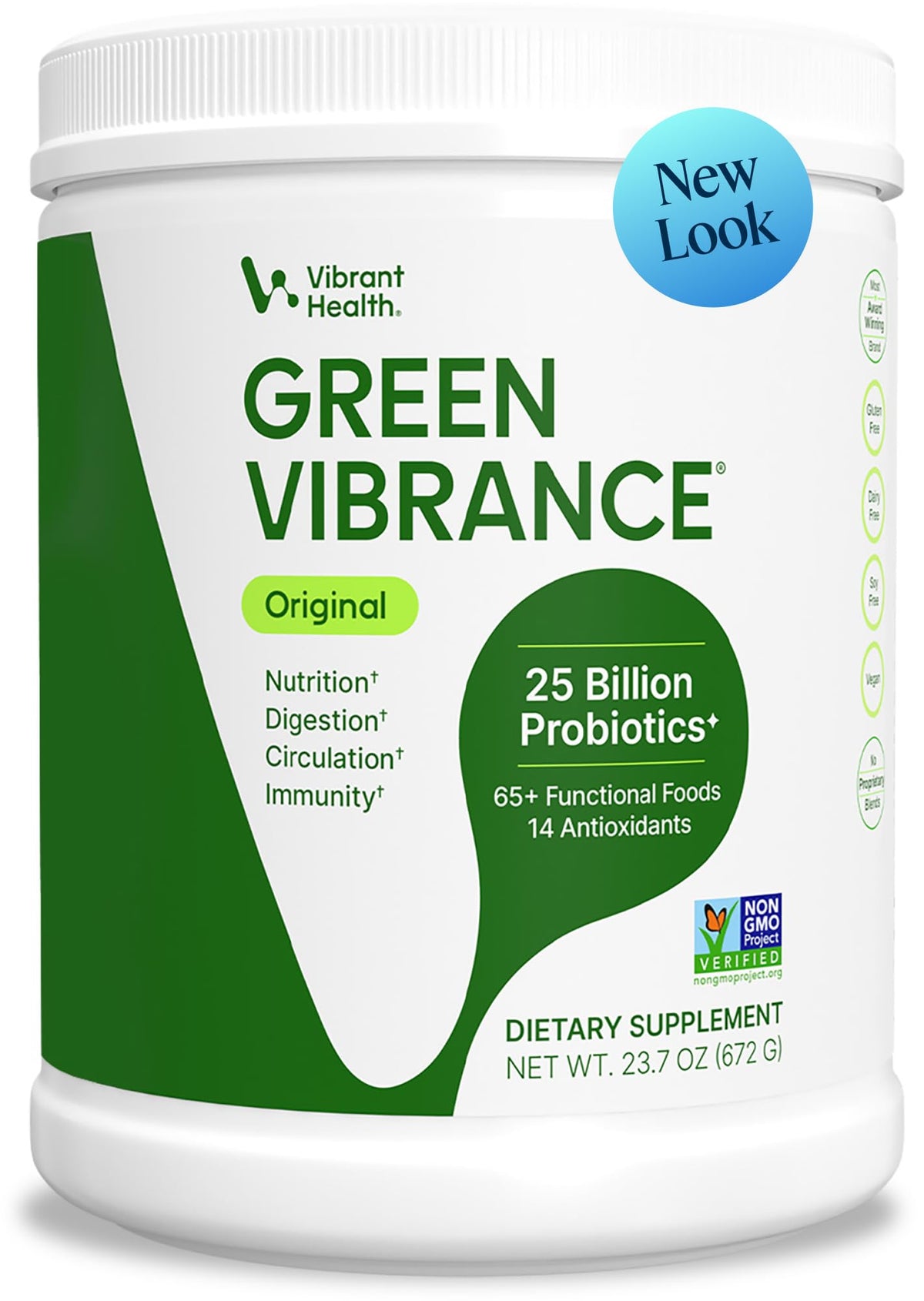 Vibrant Health Green Vibrance poudre superaliment vegan 816g vue avant