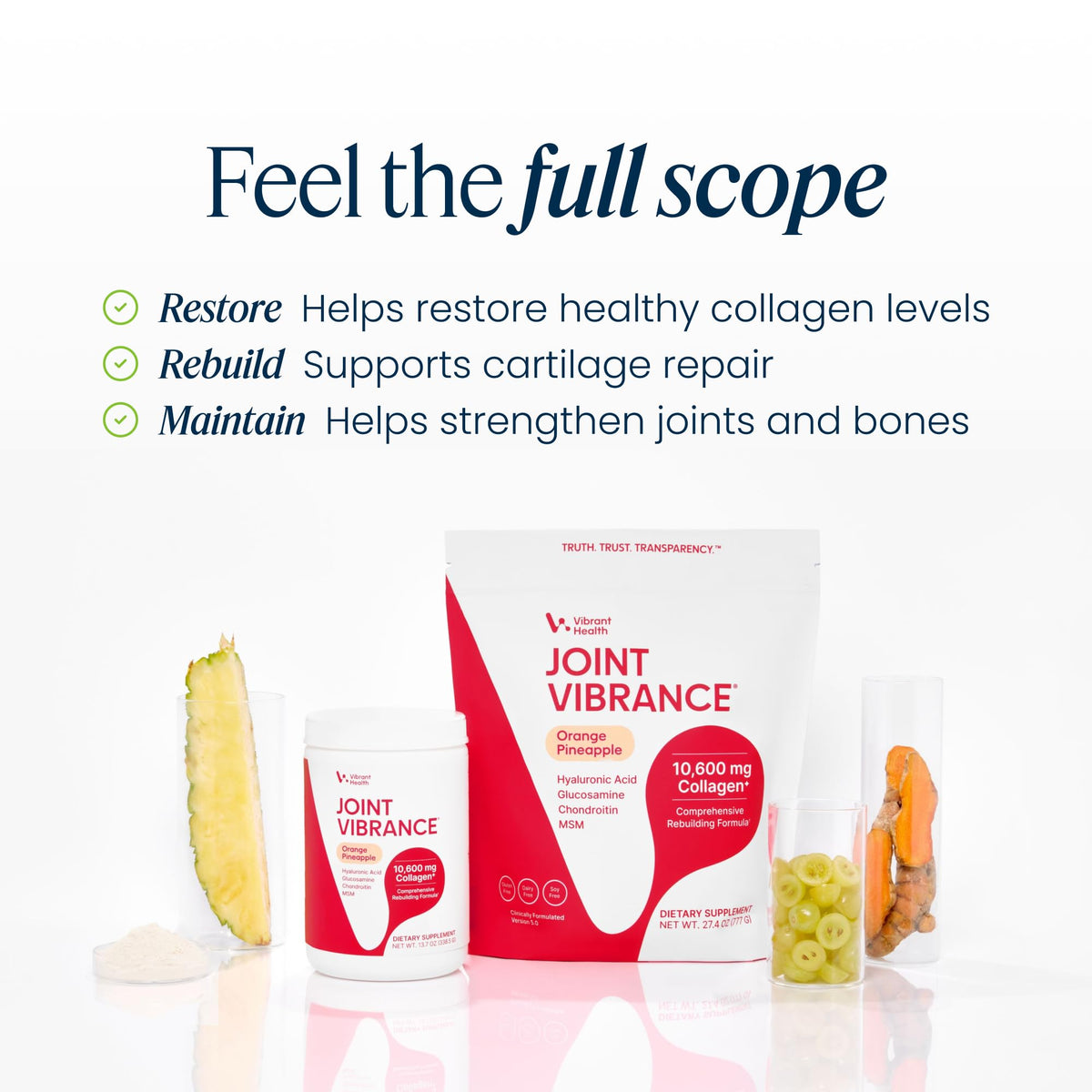 Vibrant Health Joint Vibrance Orange Ananas utilisation quotidienne