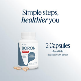 Vibrant Health Super Natural Boron displayed with other supplements
