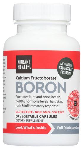 Vibrant Health Super Natural Boron label details