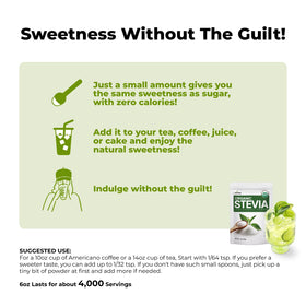 Viccoky Poudre de Stevia Bio 171g utilisée dans une boisson