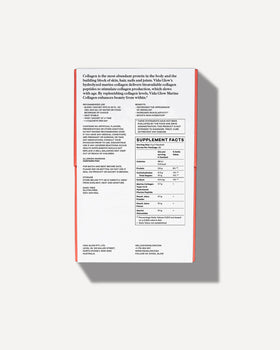 Vida Glow Poudre de Collagène Marin 358g vue arrière avec informations nutritionnelles