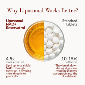 Vida Lifescience Liposomal NAD+ sachets ouverts