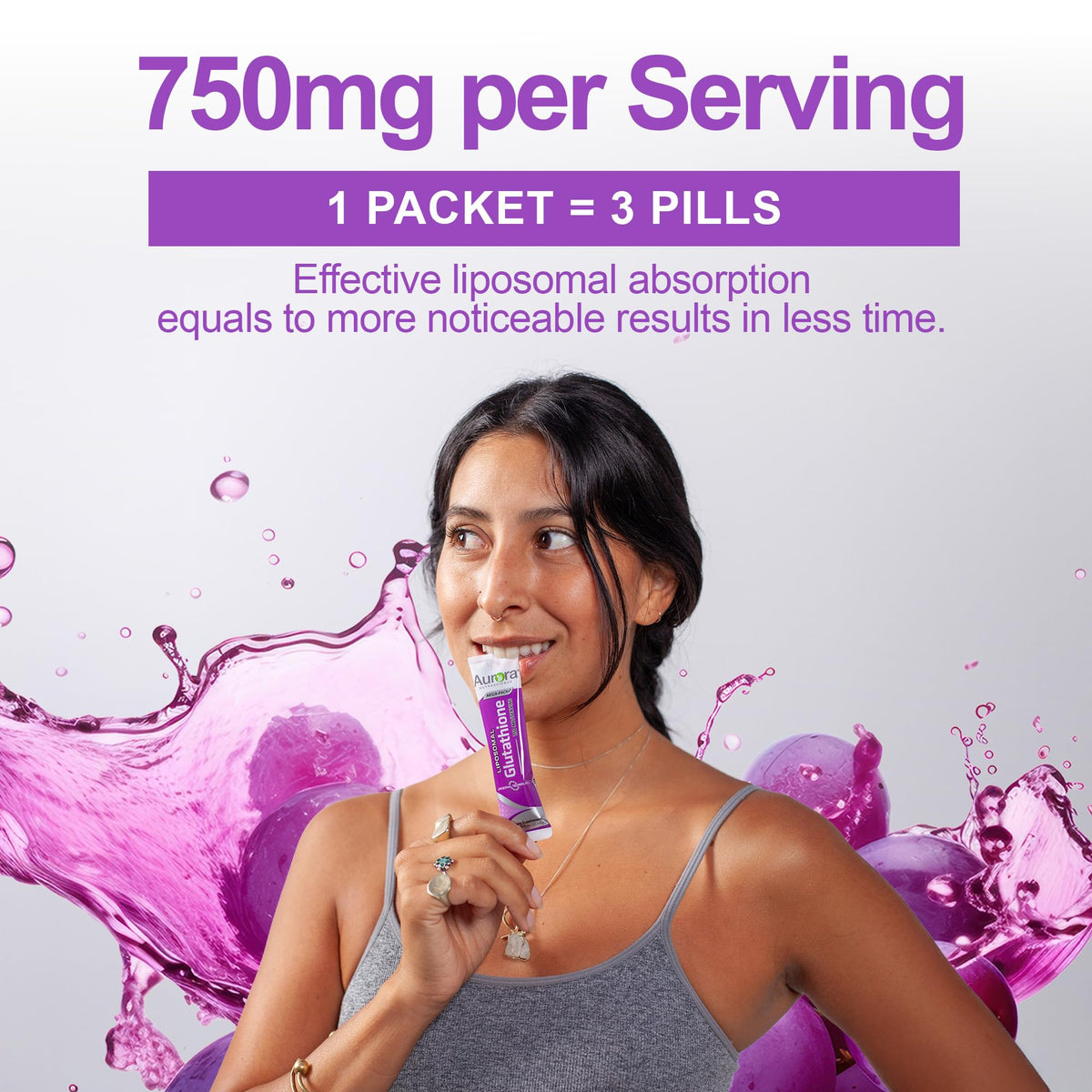Vida Lifescience Mega-Pack Glutathione Liposomal en utilisation