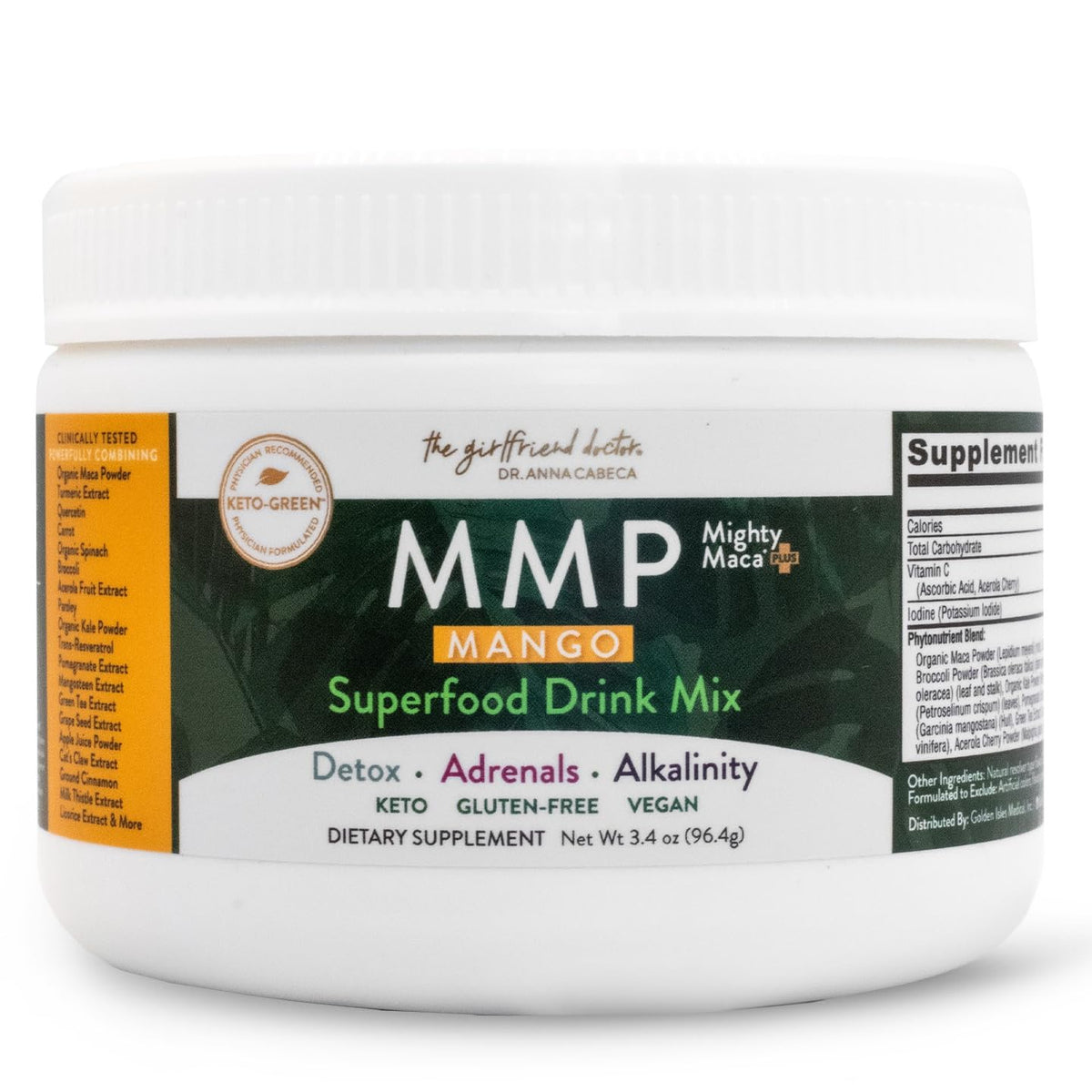 VIDAPURA Mighty Maca Plus Mango poudre de superaliment vue de face