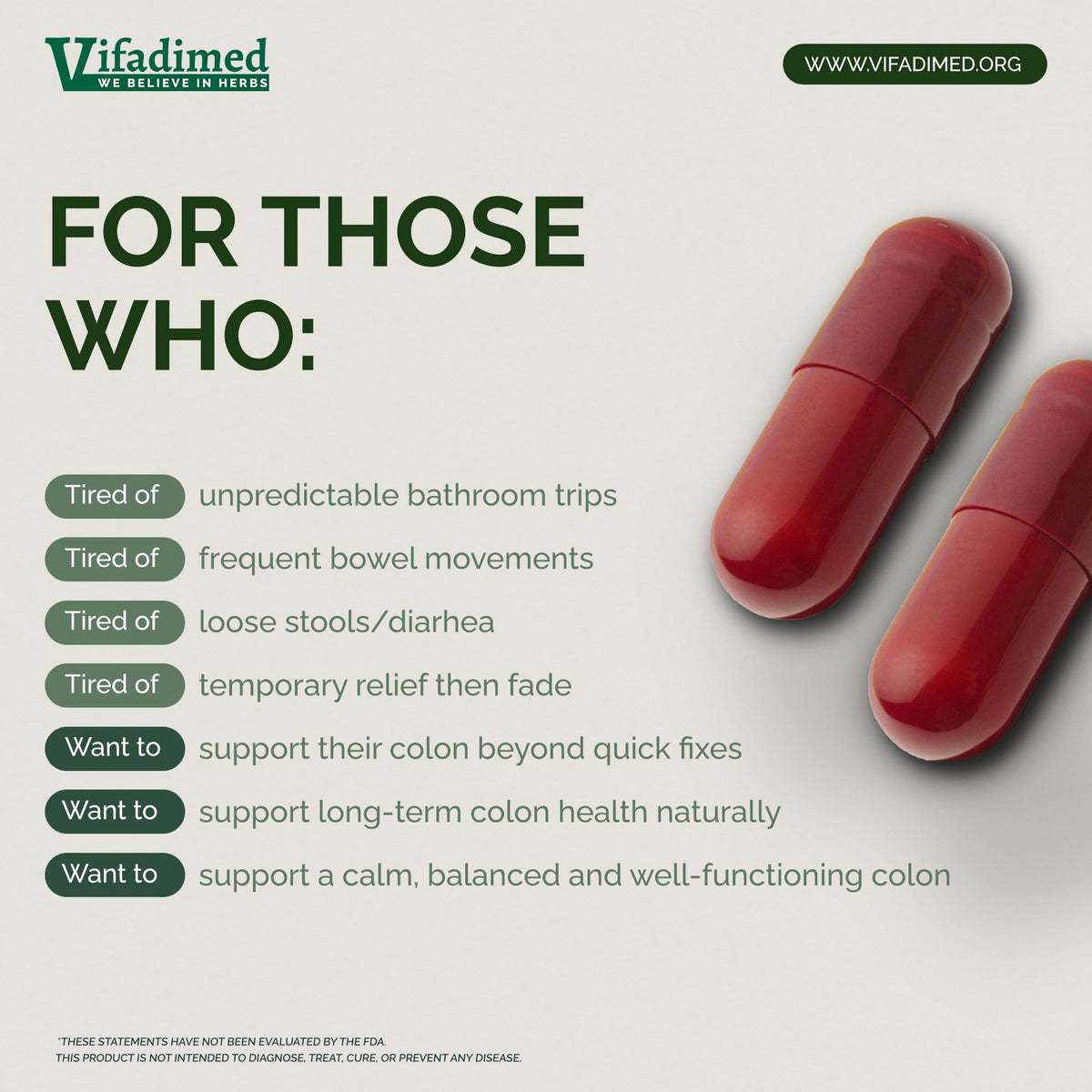 VIFADIMED Colon capsules ouvertes