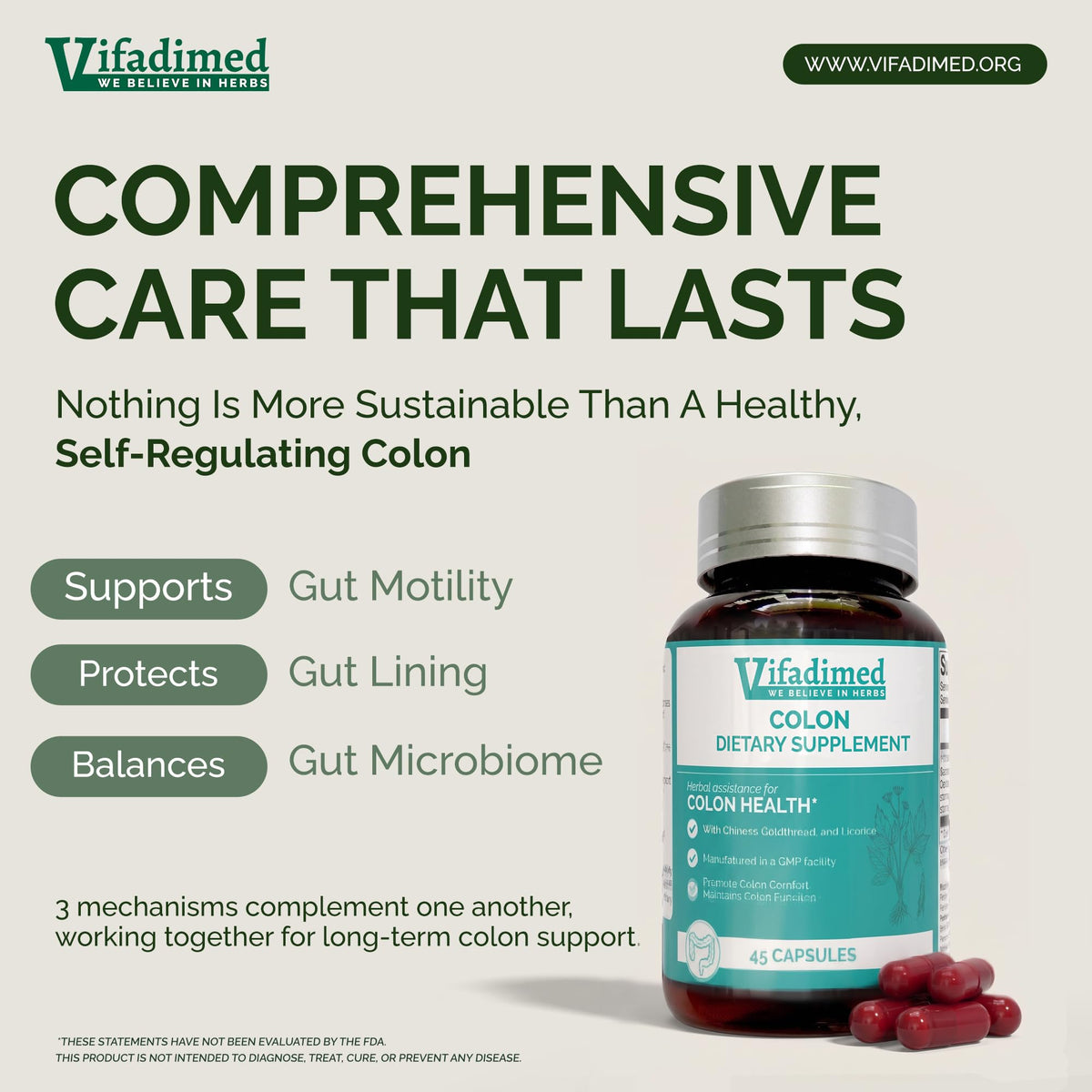 VIFADIMED Colon capsules sur une table