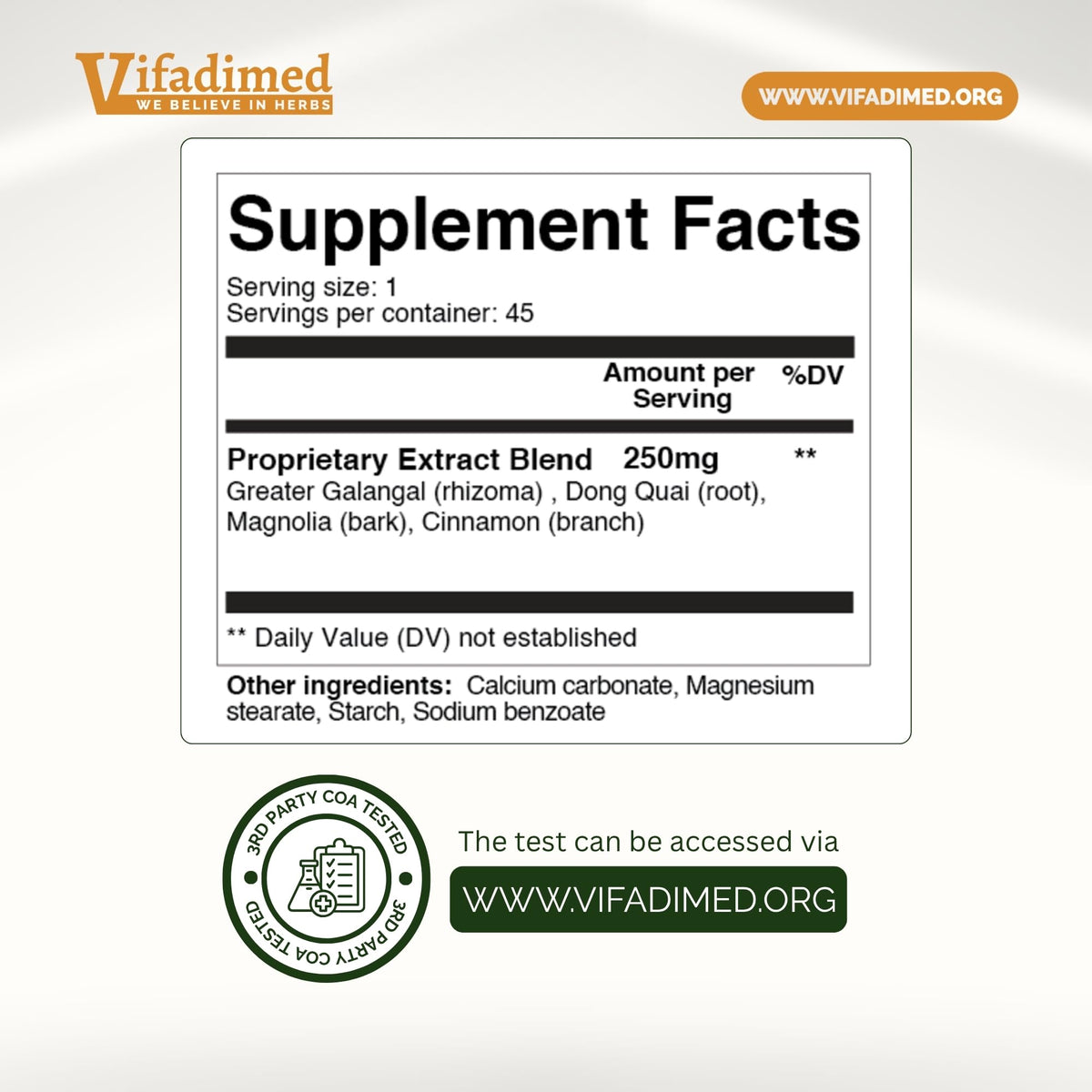 VIFADIMED Stomach Plus 45 capsules en environnement de cuisine