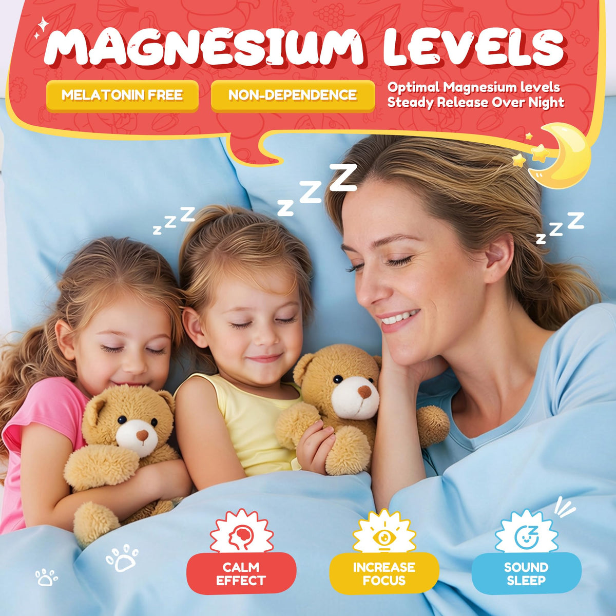 VIFSSG Bonbons au Magnésium Glycinate 400mg, vue de l'arrière de l'emballage