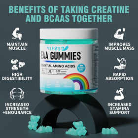 VIFSSG EAA Gummies 120 unités framboise bleue côté
