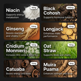 Vigor Labs Black Snake 30 Capsules sur une table en bois