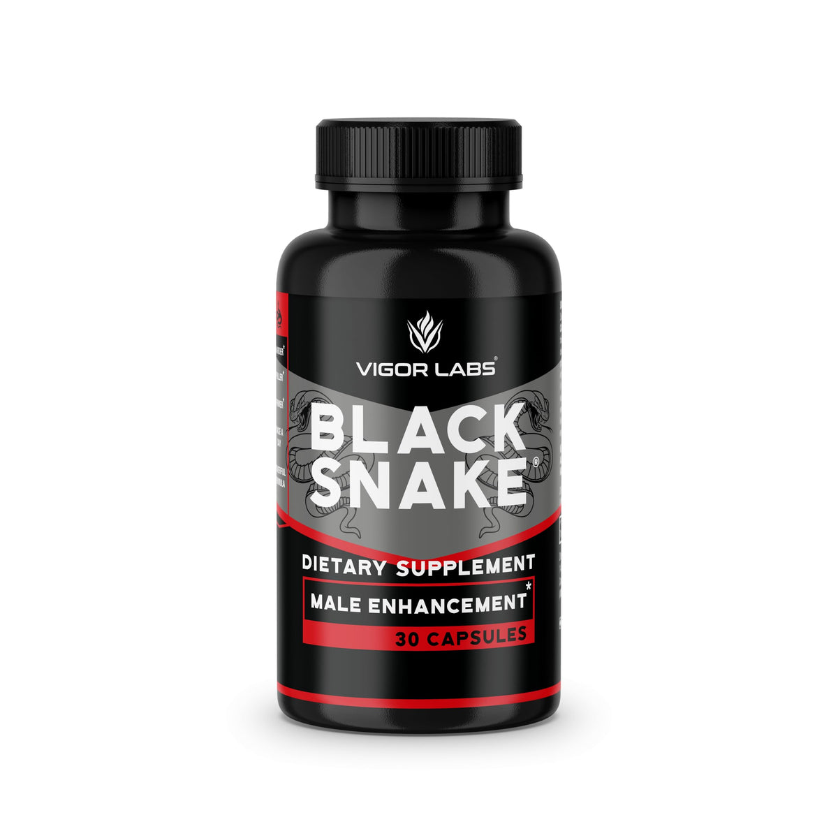 Vigor Labs Black Snake 30 Capsules vue avant avec étiquette